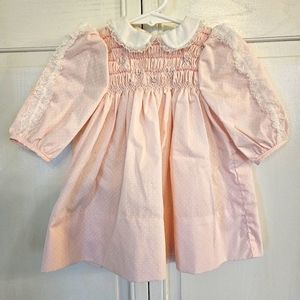 Vintage Polly Flinders Smocked Dress